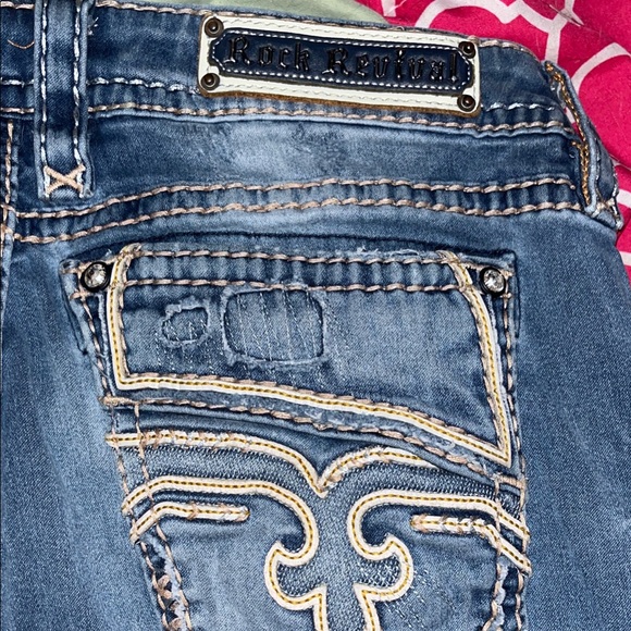 Rock Revival Dark Blue Capri Jeans - Picture 8 of 16
